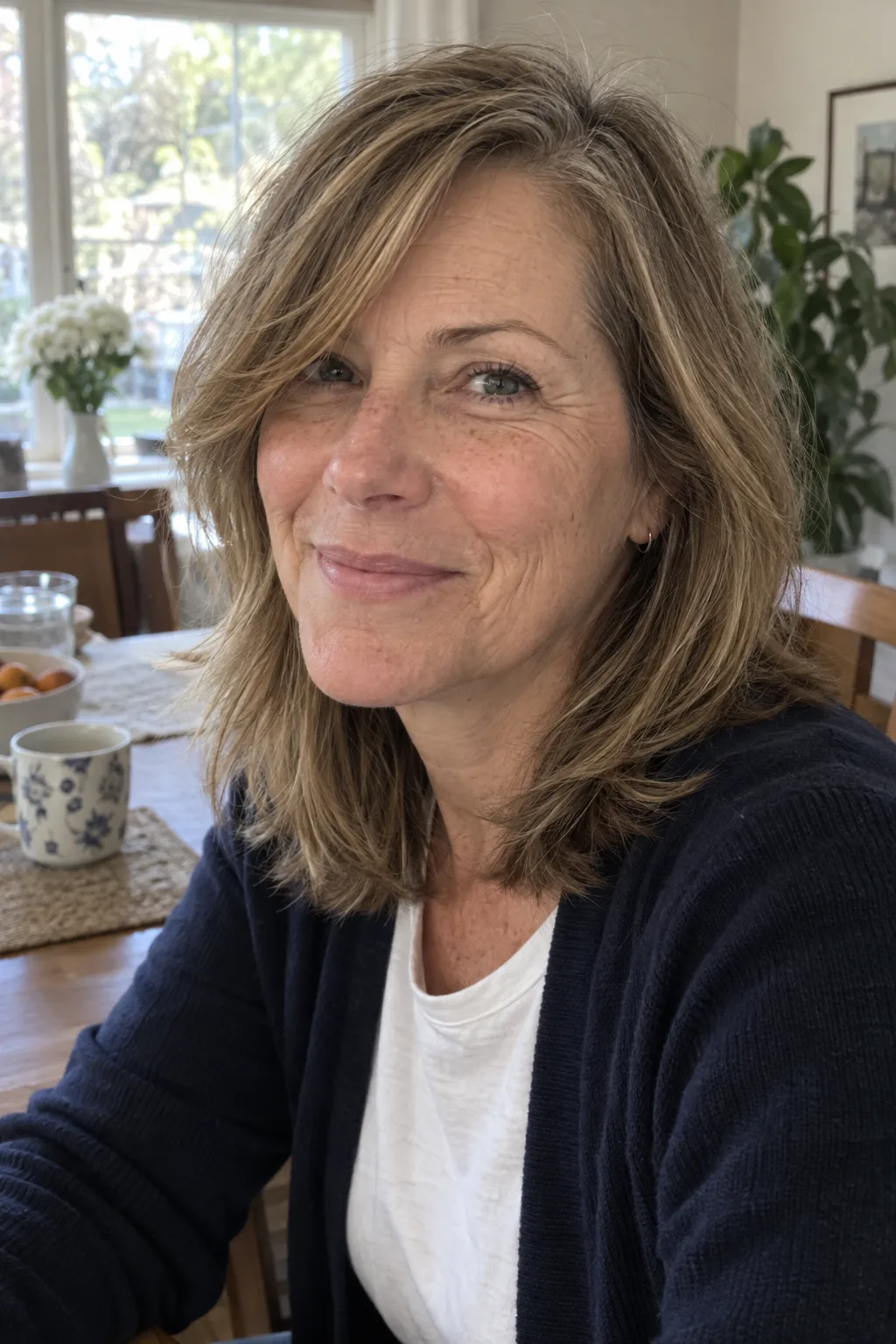 Layered Cut With Side-Swept Bangs hairstyle