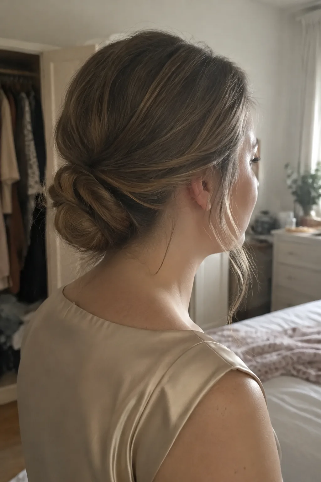 Twisted Low Chignon hairstyle