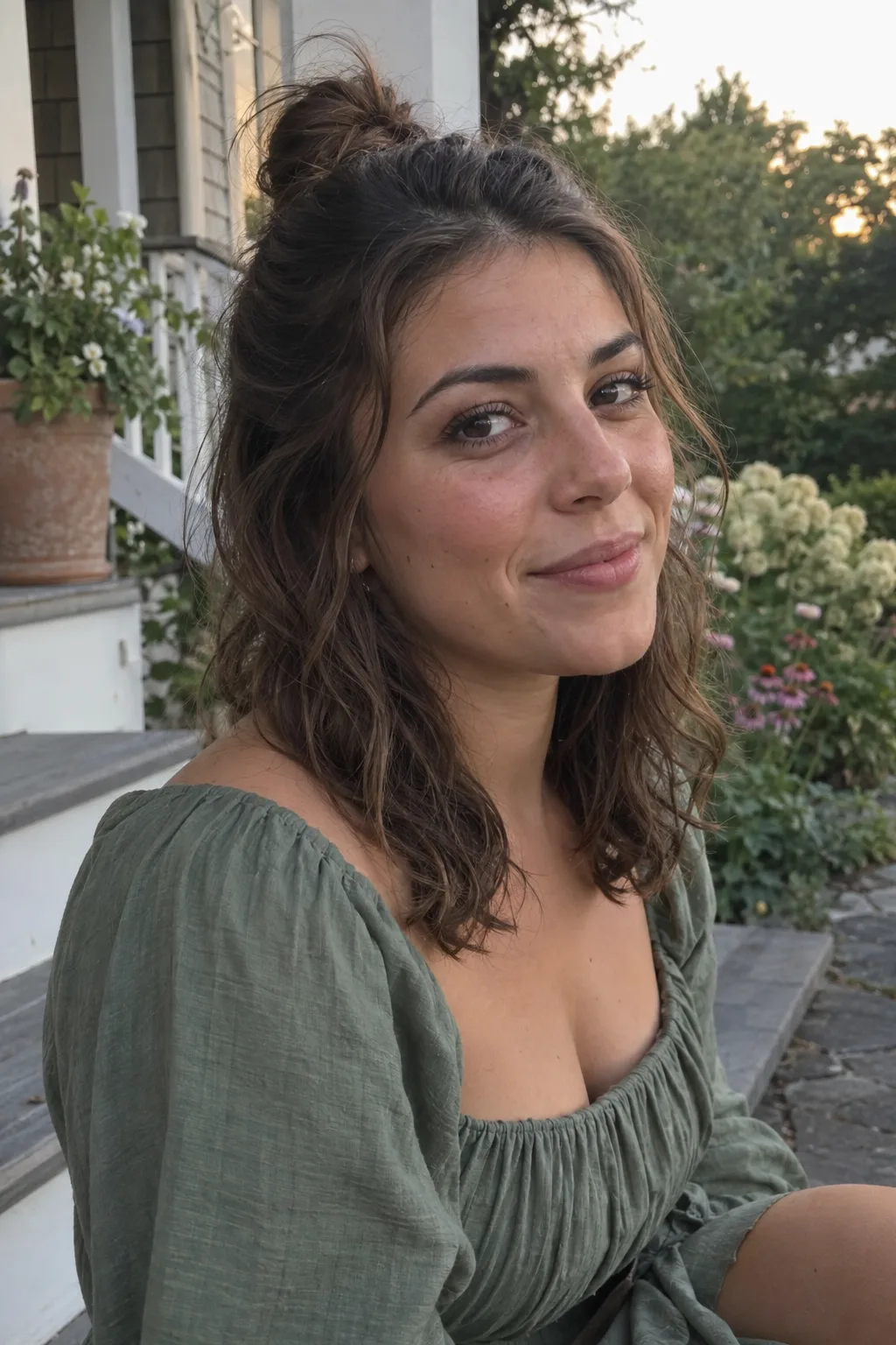 Half-Up Top Knot hairstyle