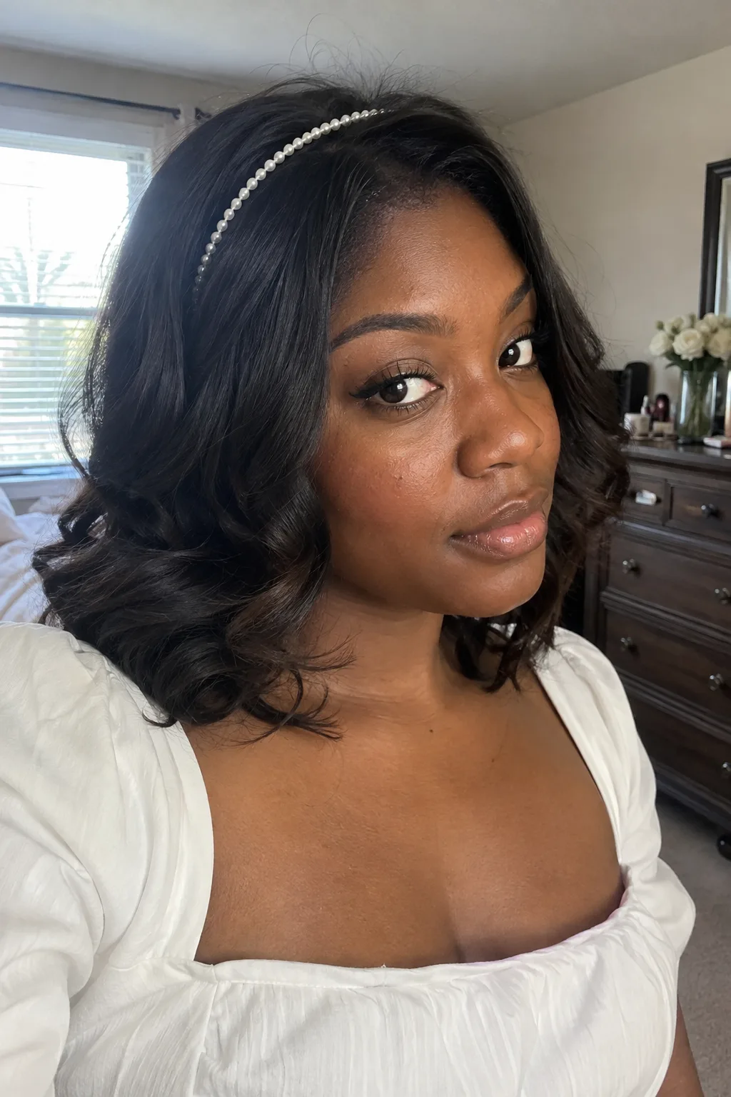 Soft Curls With a Headband hairstyle