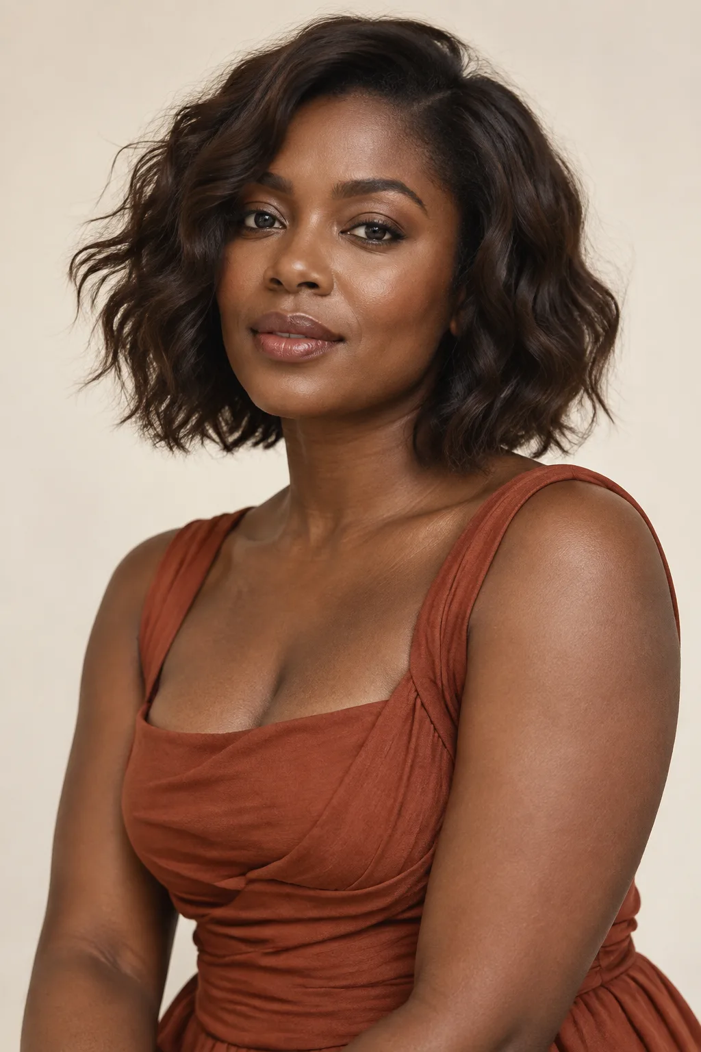 Wavy Chin-Length Bob hairstyle
