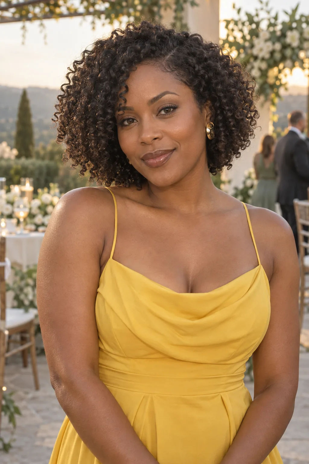 Air-Dried Curly Bob hairstyle