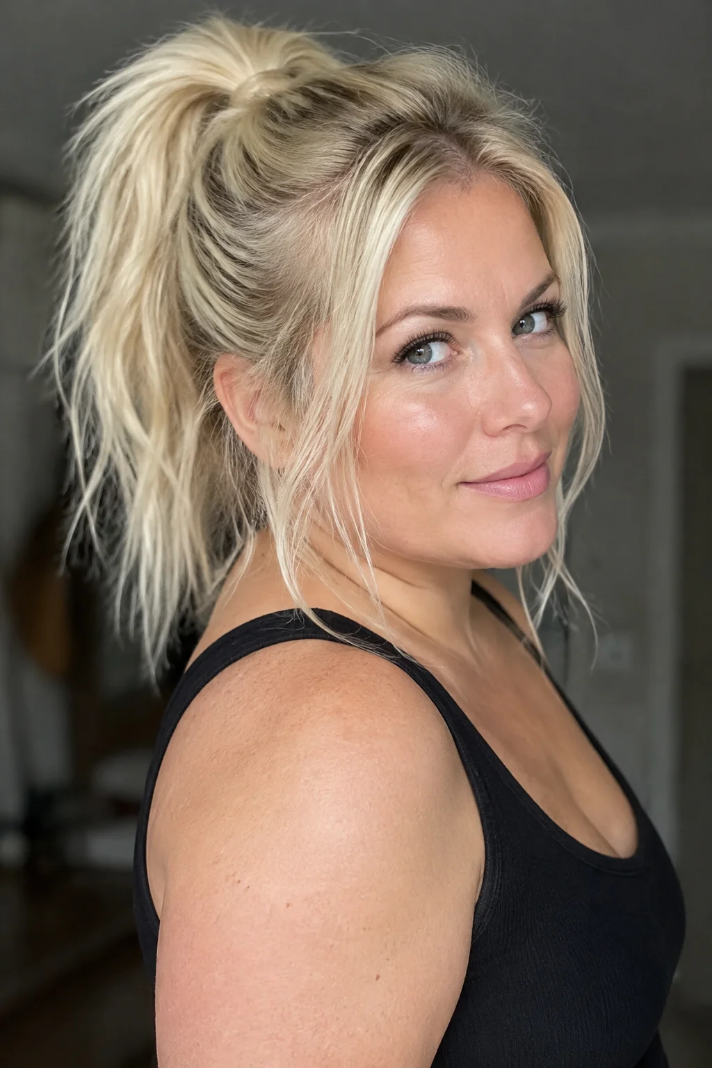 Teased Crown Pony hairstyle