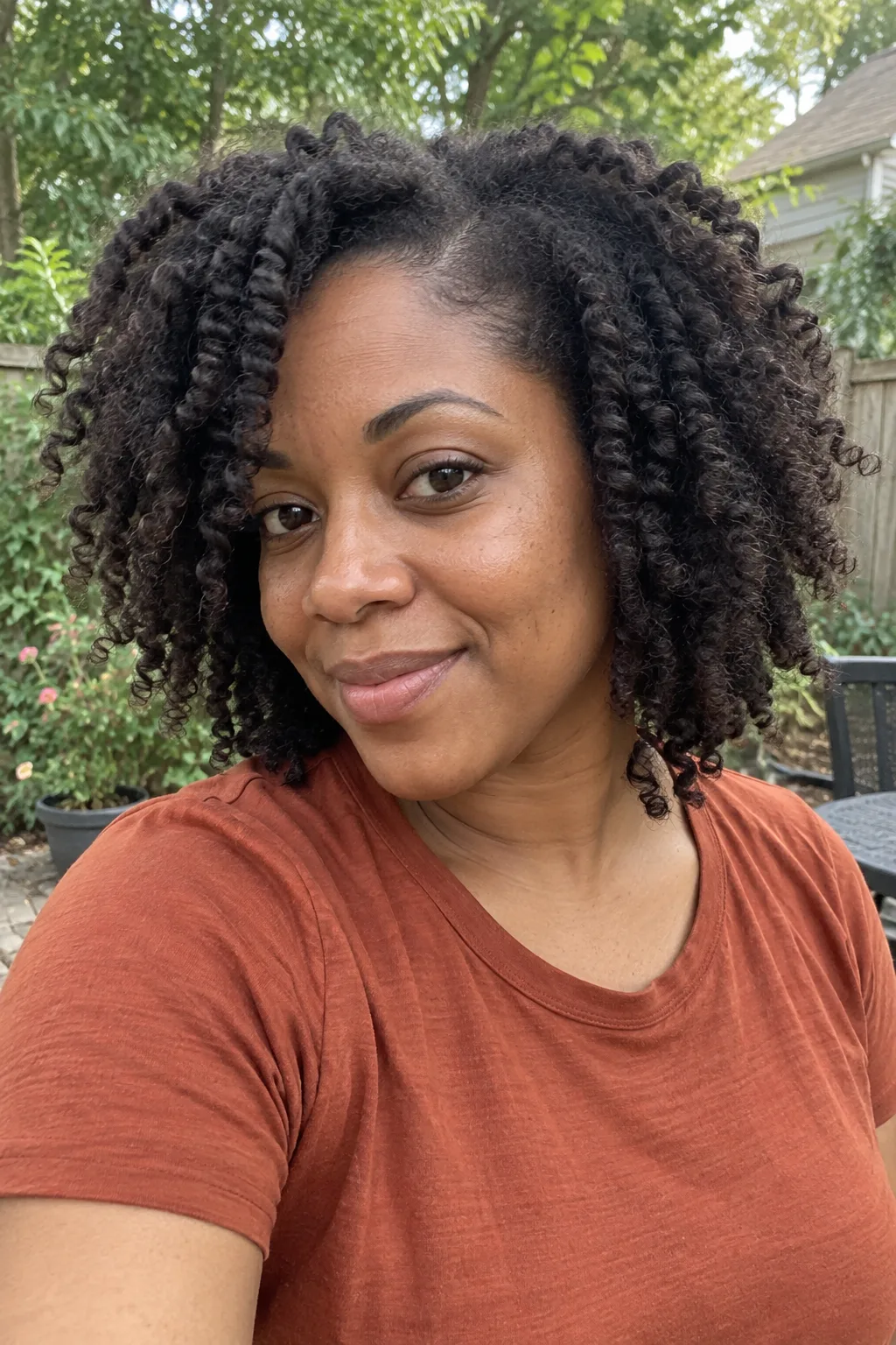 Defined Twist-Out on Medium Hair