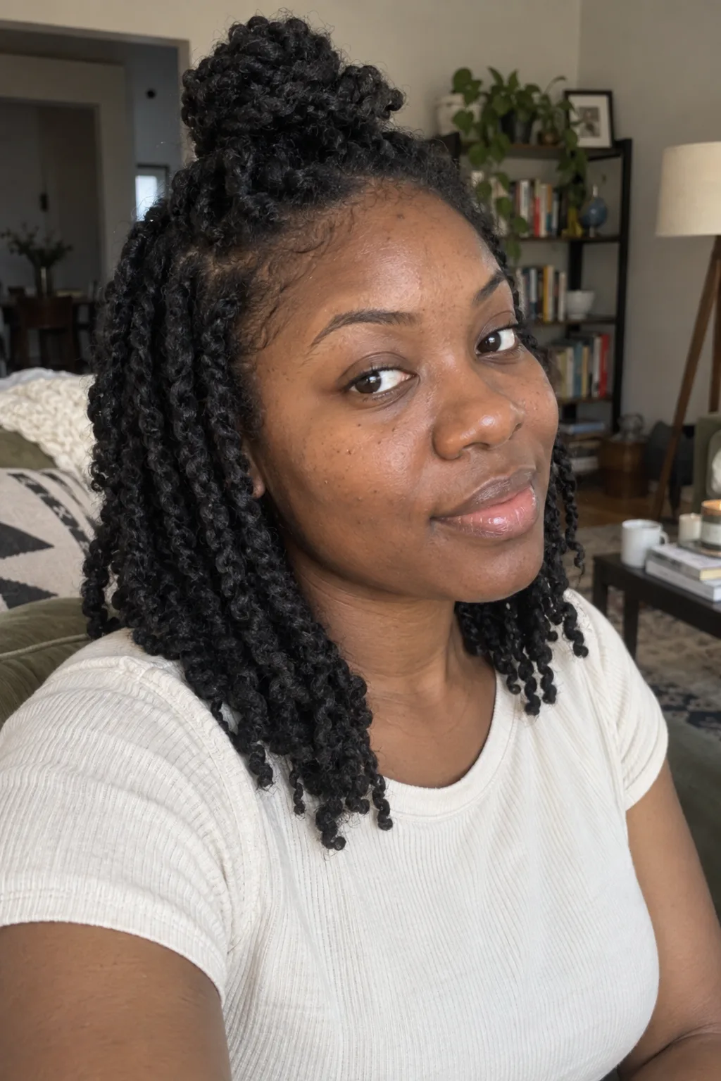 Half-Up Twisted Top Knot hairstyle