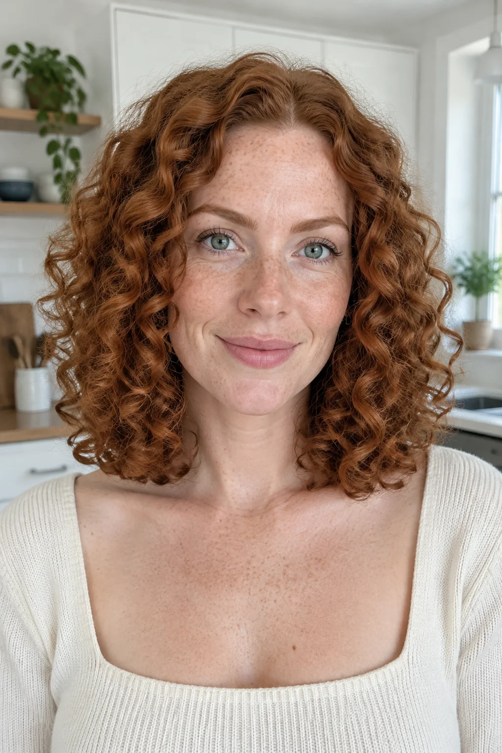 Blunt Curly Lob hairstyle