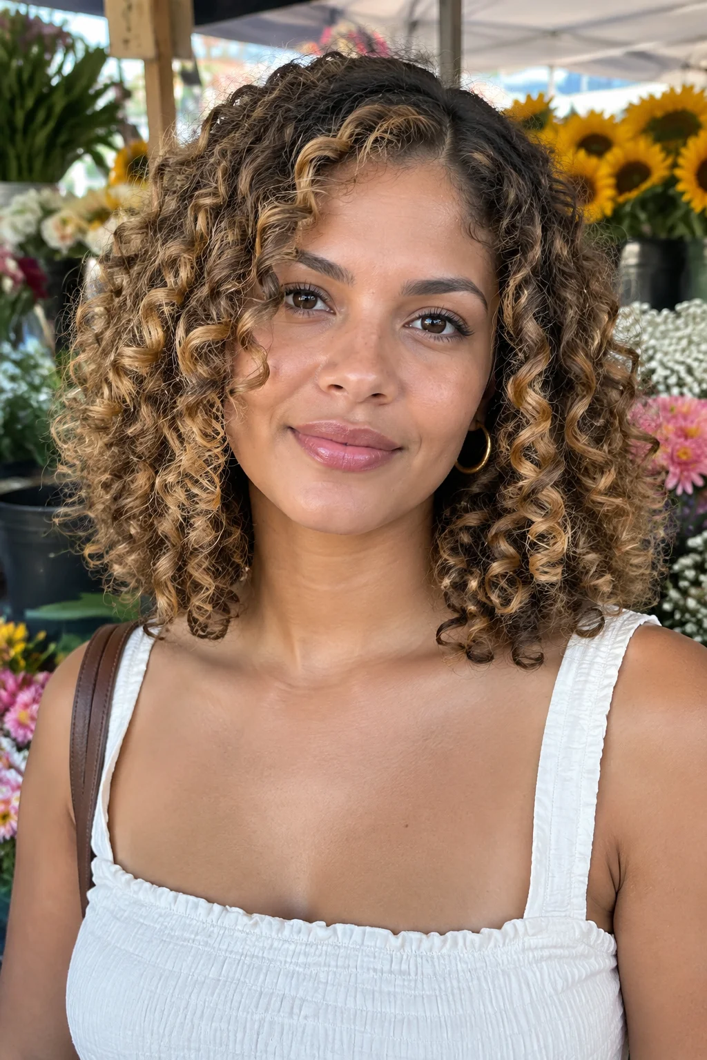 Face-Framing Curly Lob hairstyle