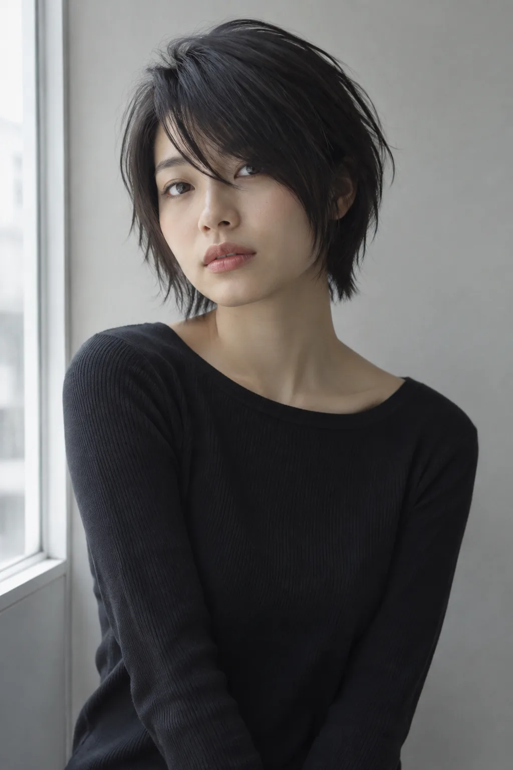 Choppy Shag with Side-Swept Bangs hairstyle