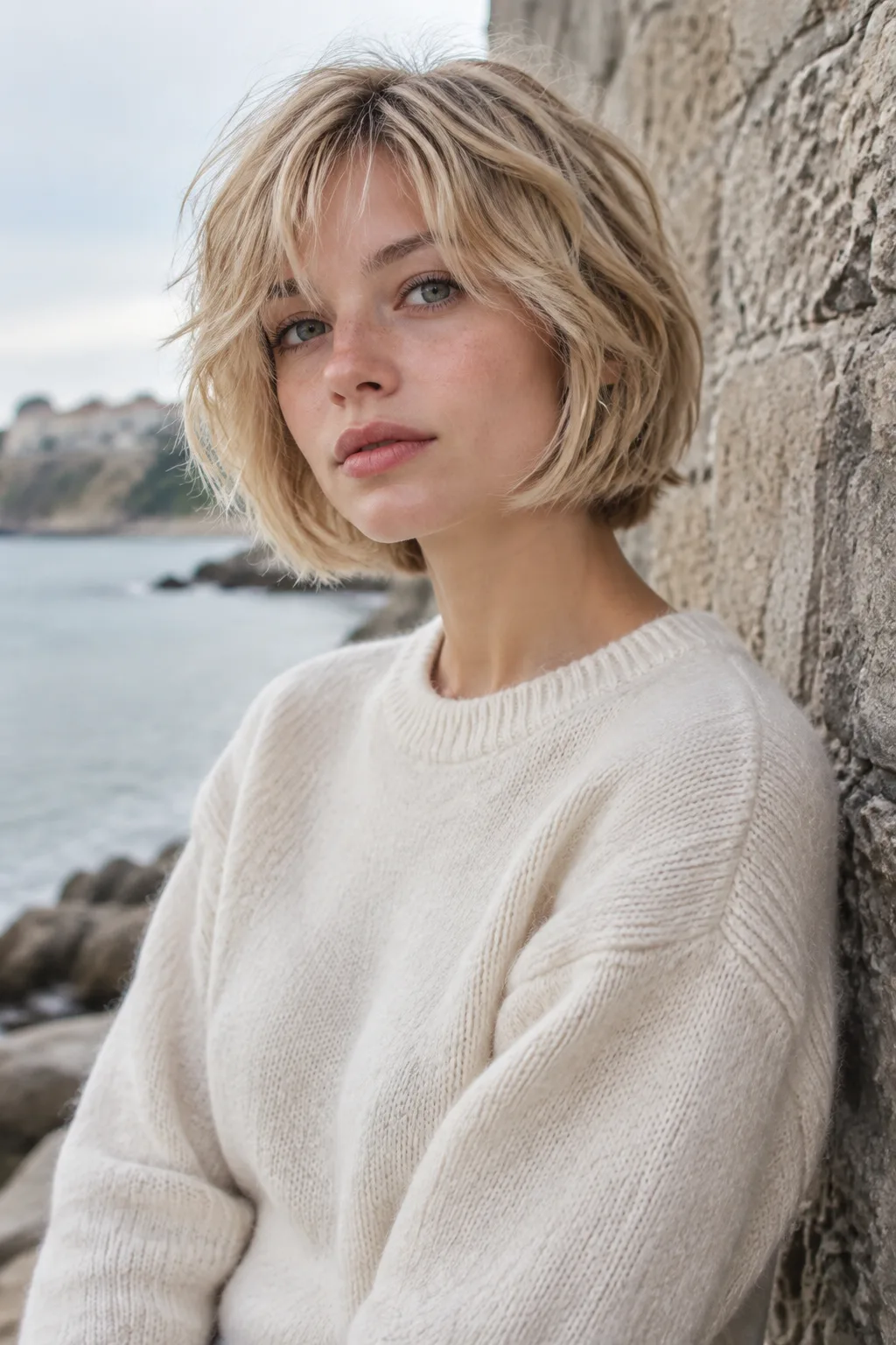 Rounded Short Shag with Sea Salt Texture hairstyle