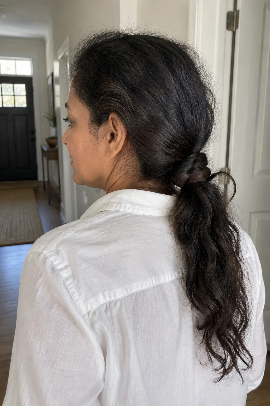 Low Knotted Ponytail hairstyle