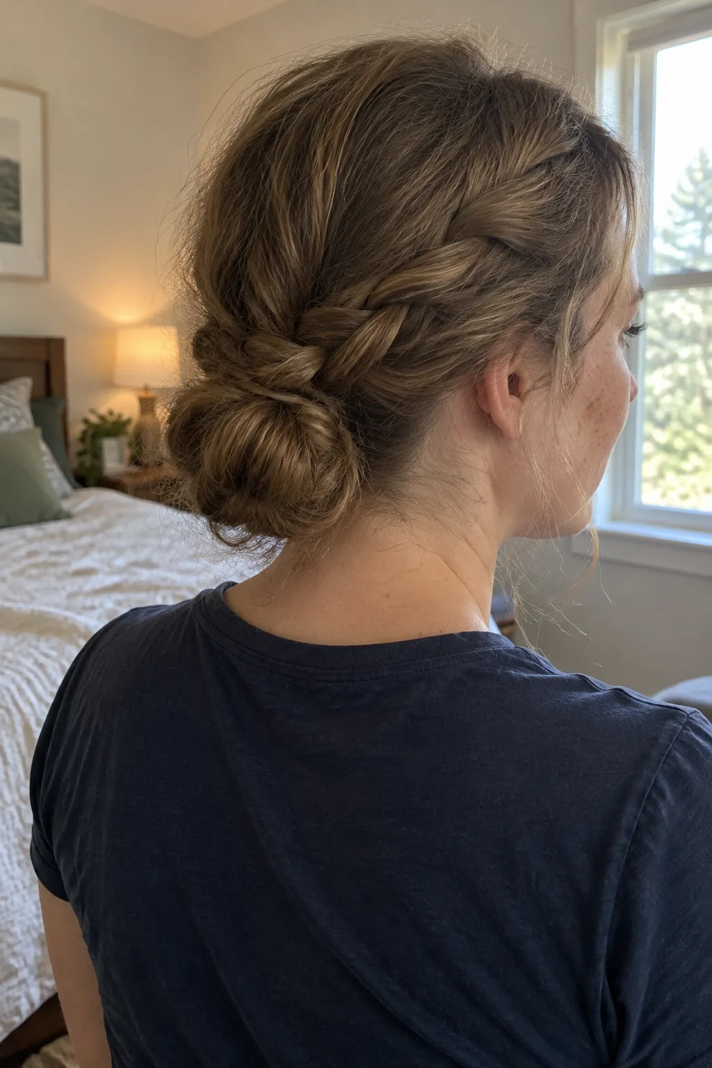 Braided Low Bun hairstyle