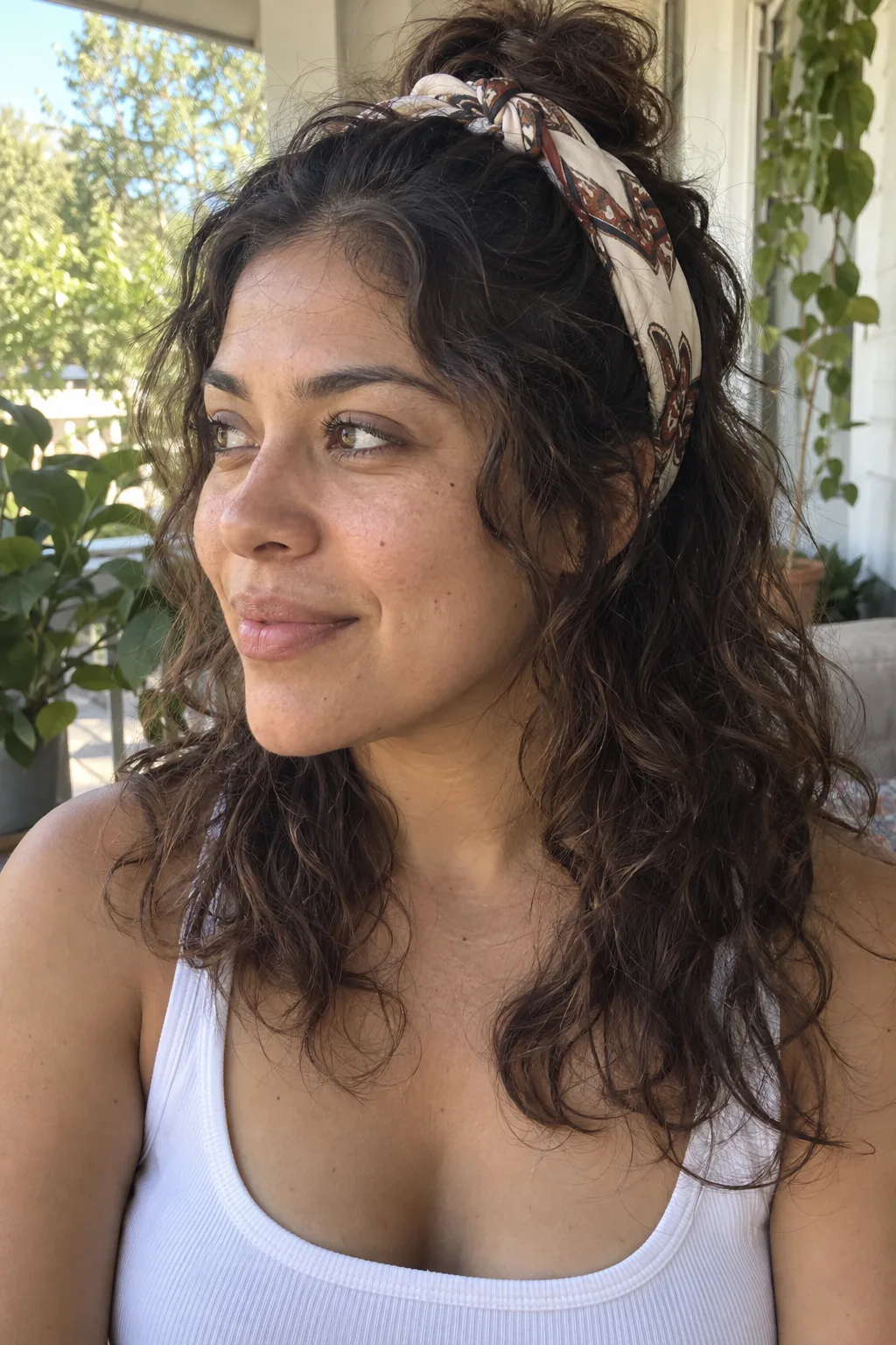 Bandana Half-Up hairstyle