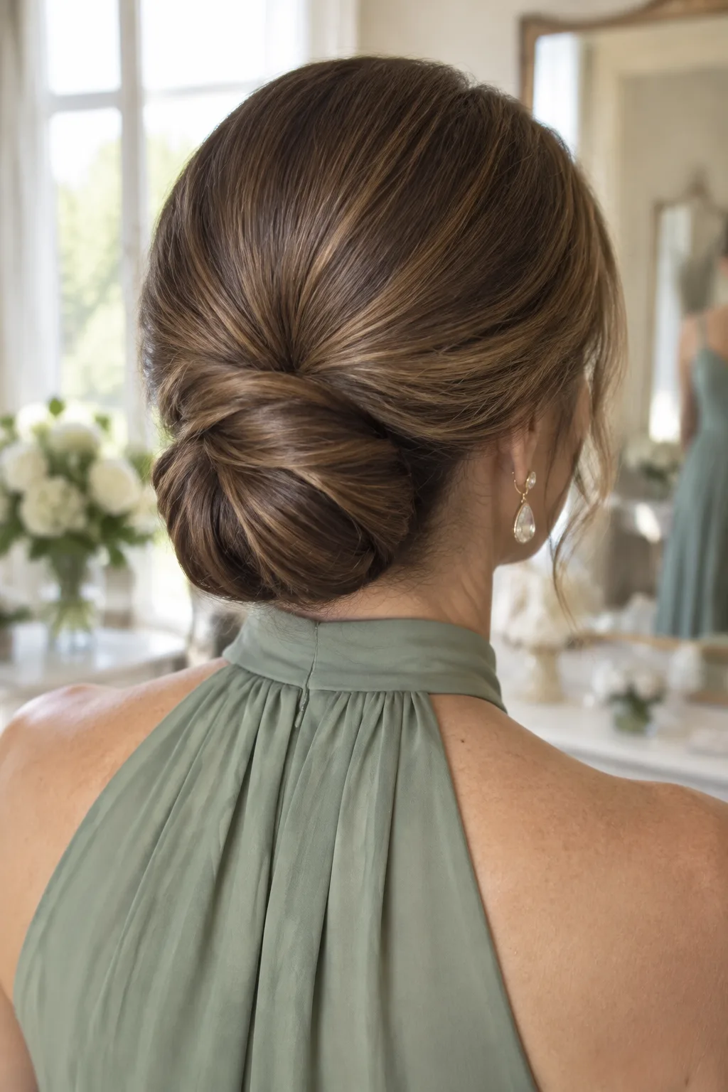 Twisted Low Bun hairstyle