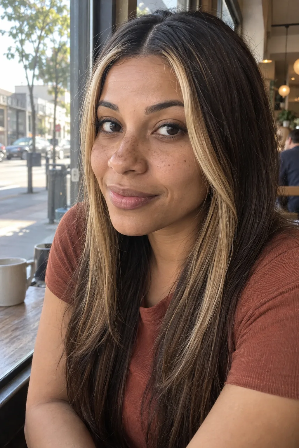 Honey Blonde Money Piece hair color