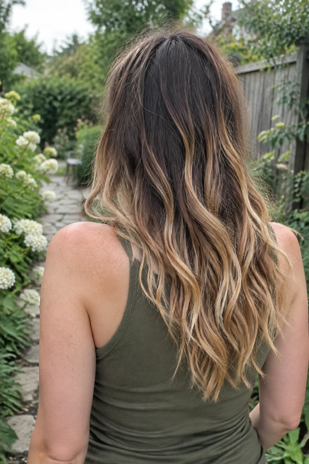 Honey Caramel Ombre hair color