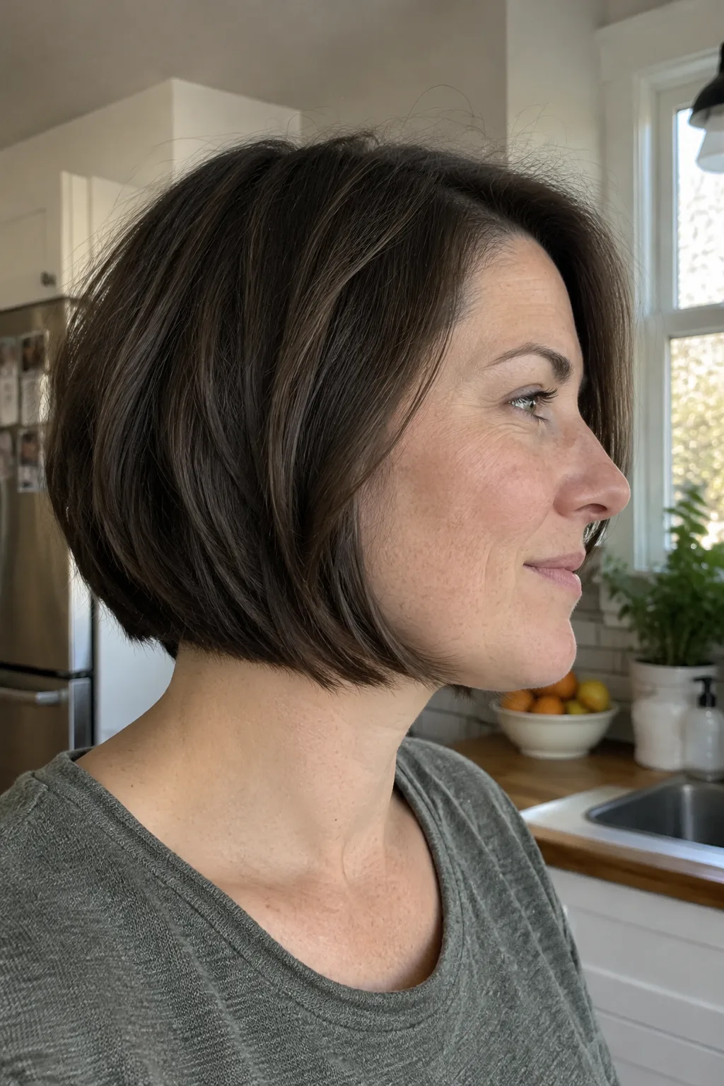 Classic Chin-Length Layered Bob hairstyle