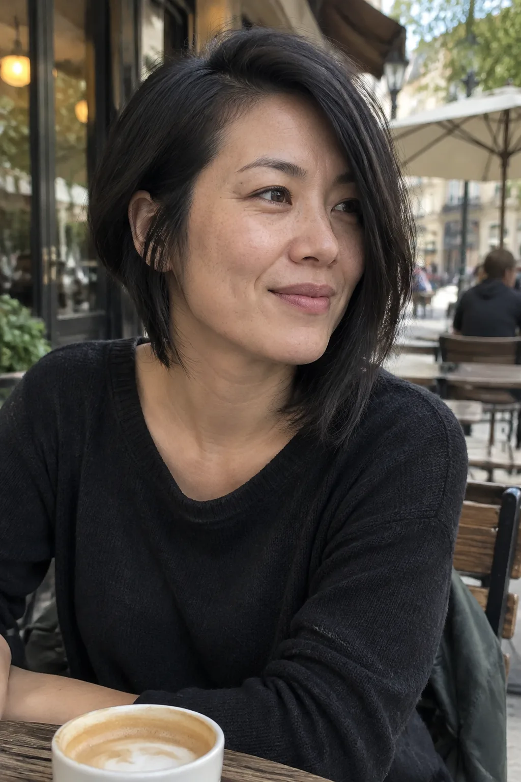 Asymmetrical Layered Bob hairstyle