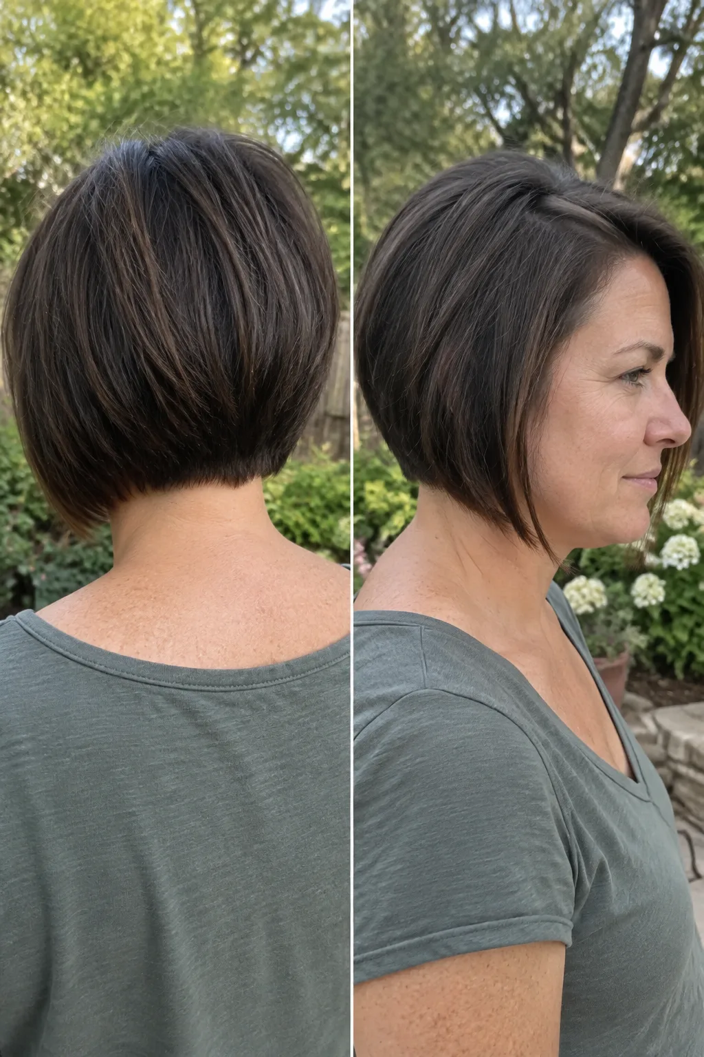 Inverted Layered Bob hairstyle