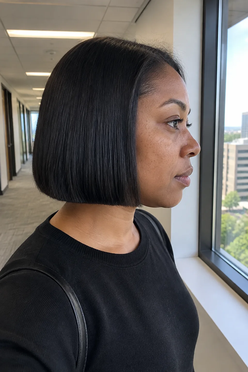 Blunt Layered Bob with Internal Layers hairstyle