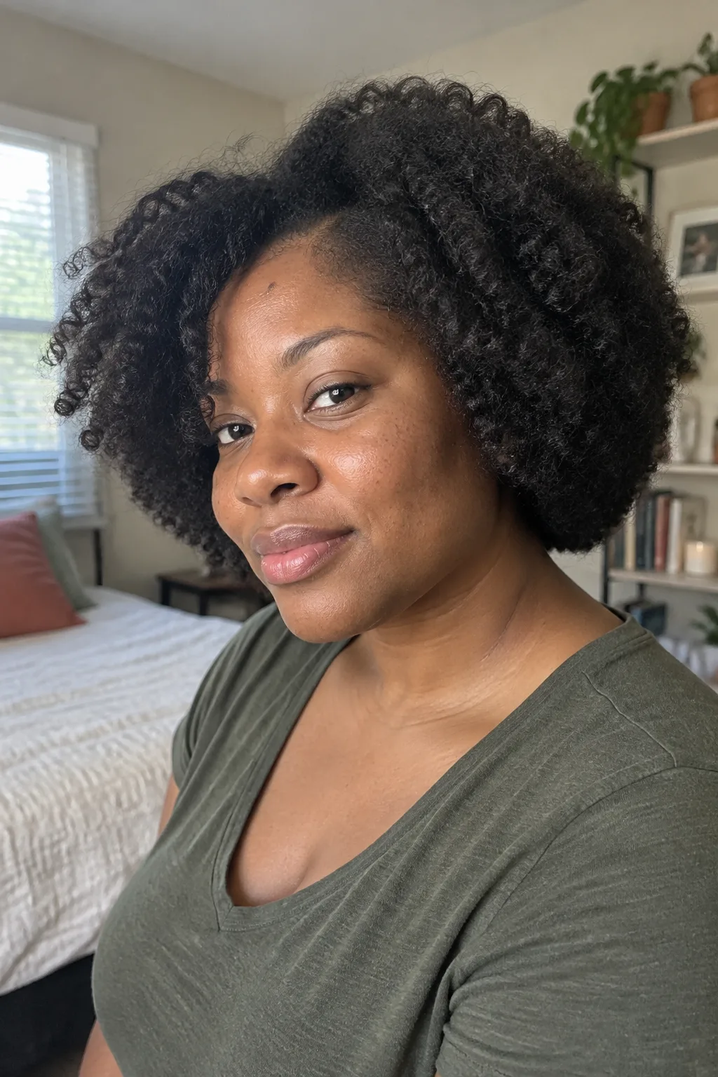 Layered Bob for Coily Hair