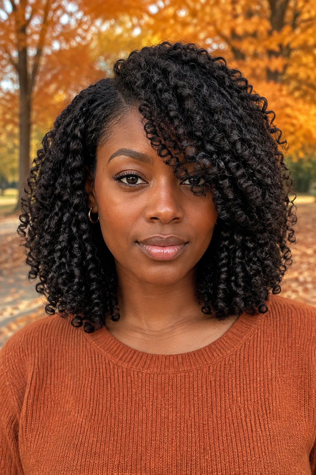 Coily Natural-Texture Lob hairstyle