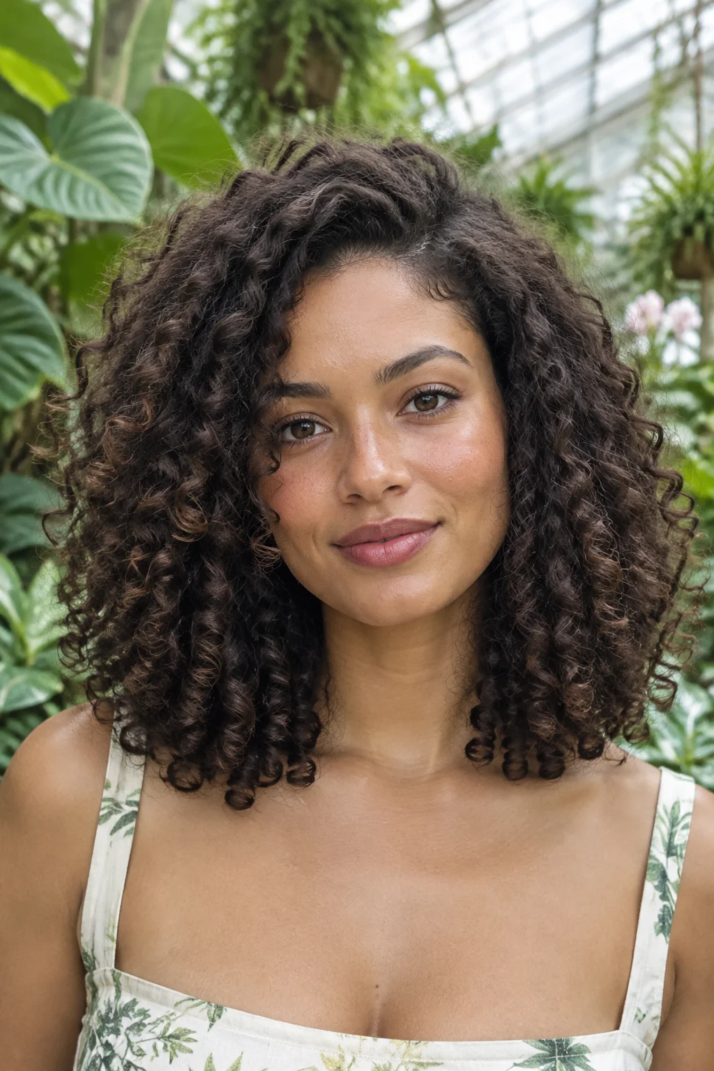 Carved Curly Medium Cut hairstyle