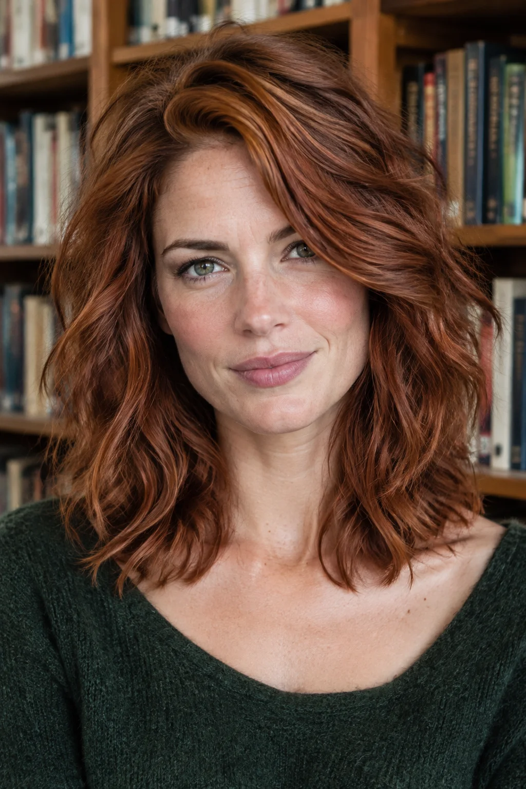 Wolf-Inspired Medium Shag hairstyle