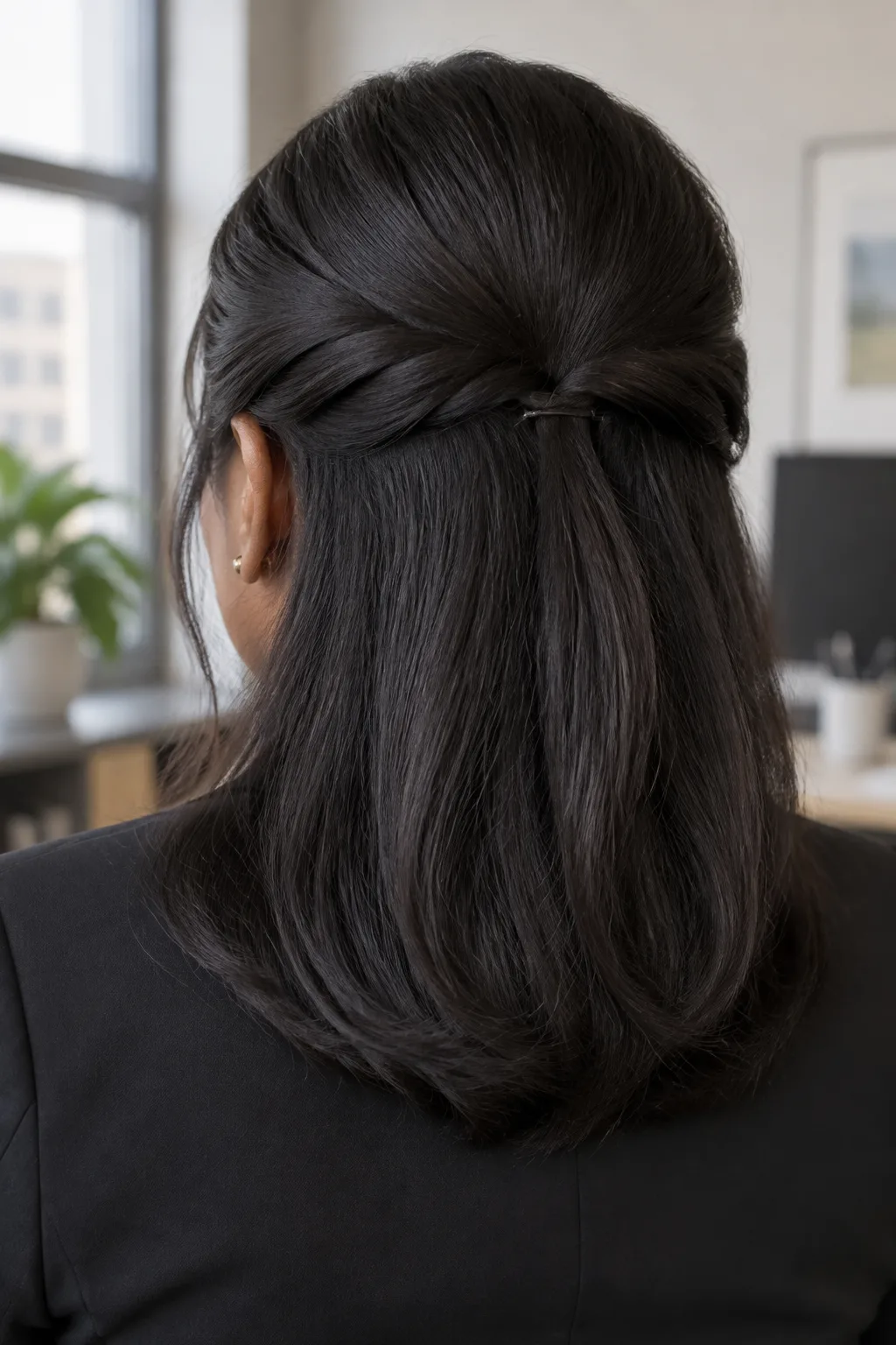 Twisted Half-Up hairstyle