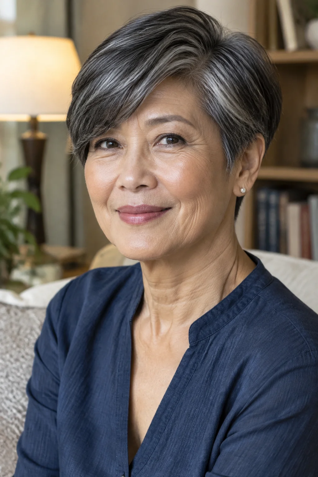 Side-Swept Pixie with Long Bangs hairstyle