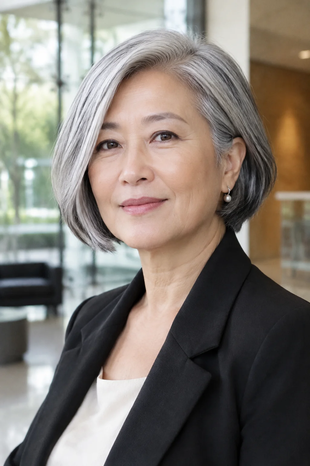 Asymmetrical Bob hairstyle