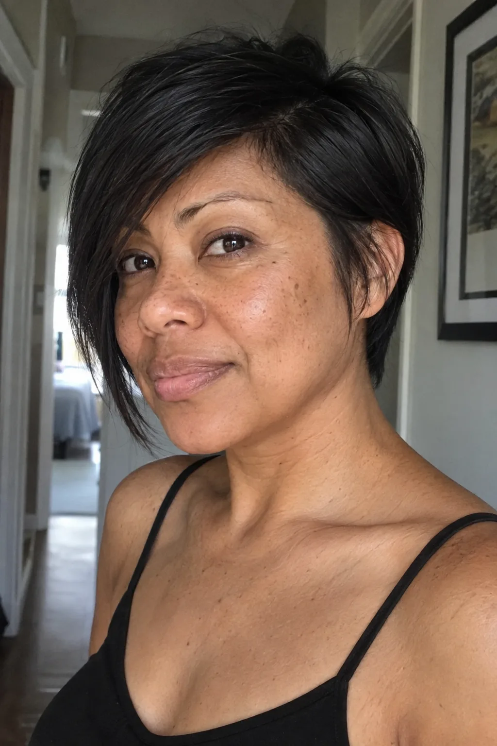 Asymmetrical Pixie With Long Side Bangs hairstyle