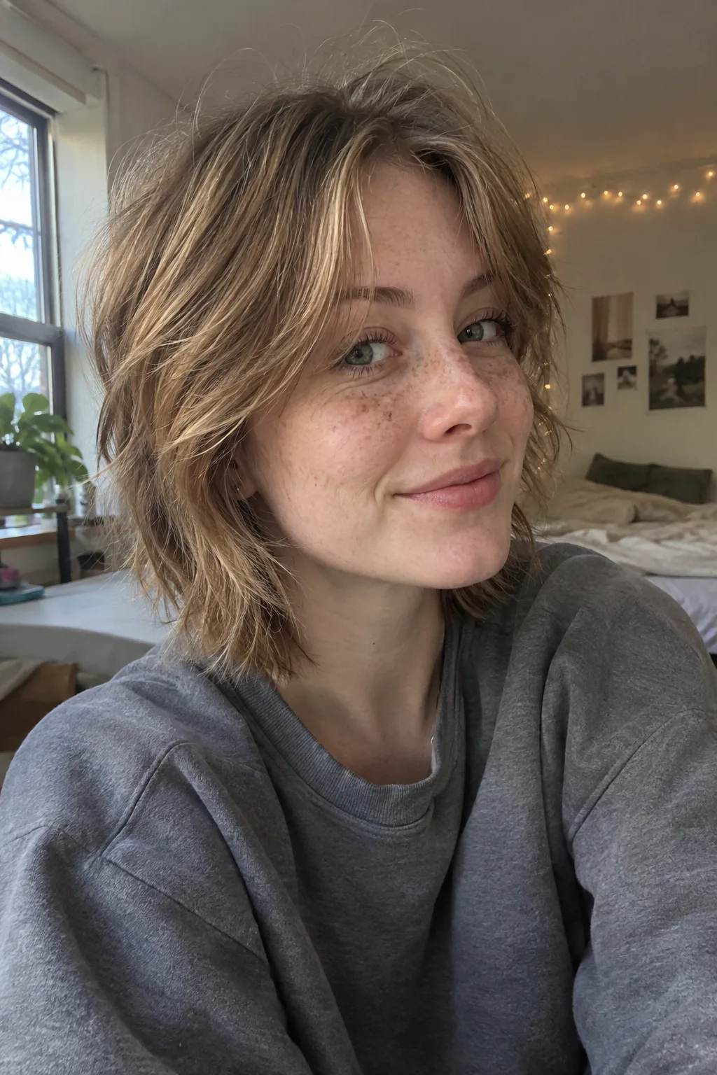 Feathered Short Wolf Cut hairstyle