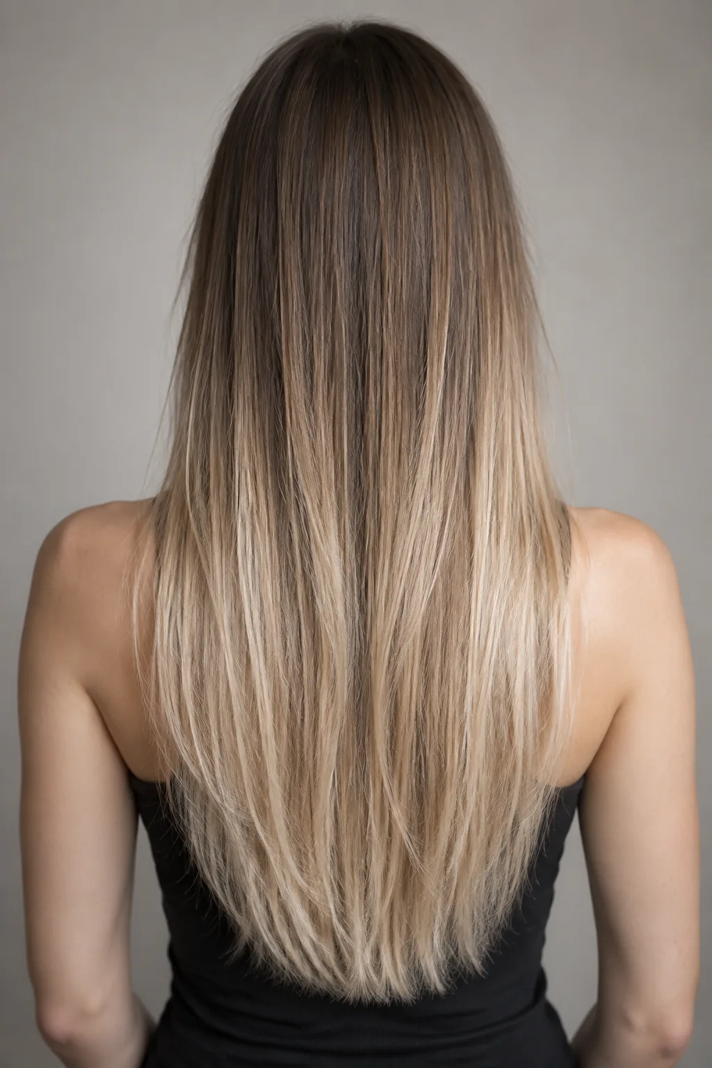 Ash Blonde Ombre on Brown Hair