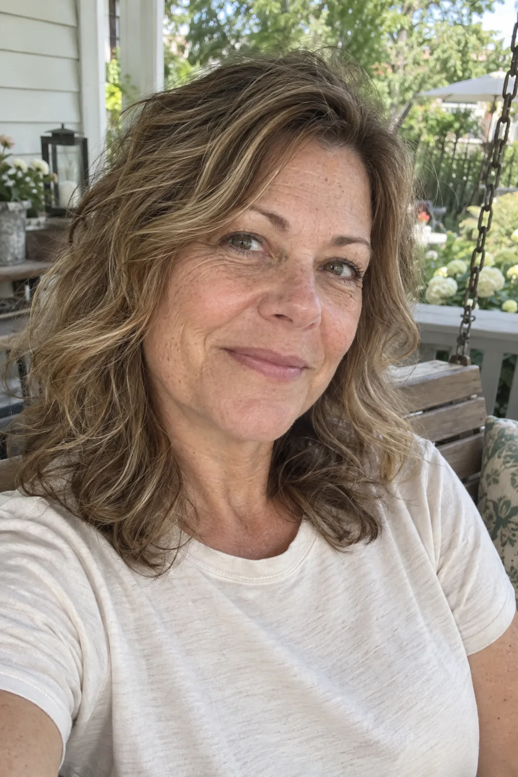 Hazelnut Brown With Wheat Blonde Highlights hair color