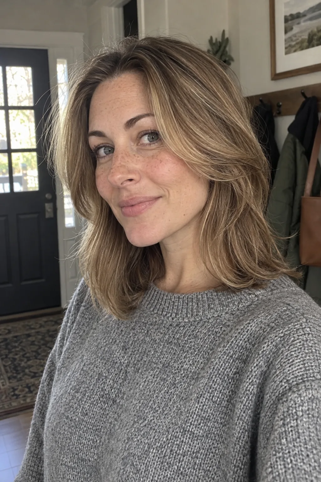 Classic Shoulder-Length Butterfly Cut hairstyle