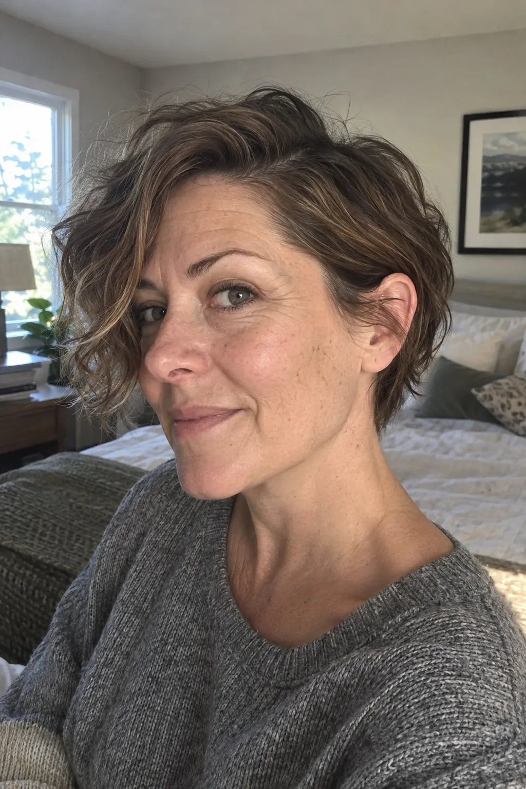 Long Wavy Pixie With a Side Part hairstyle