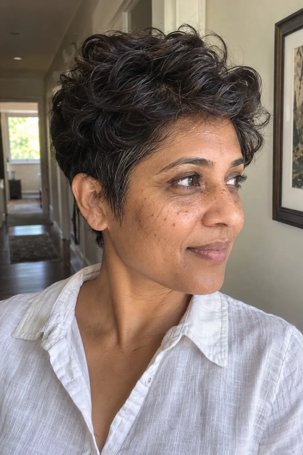 Wavy Pixie With Volume on Top hairstyle