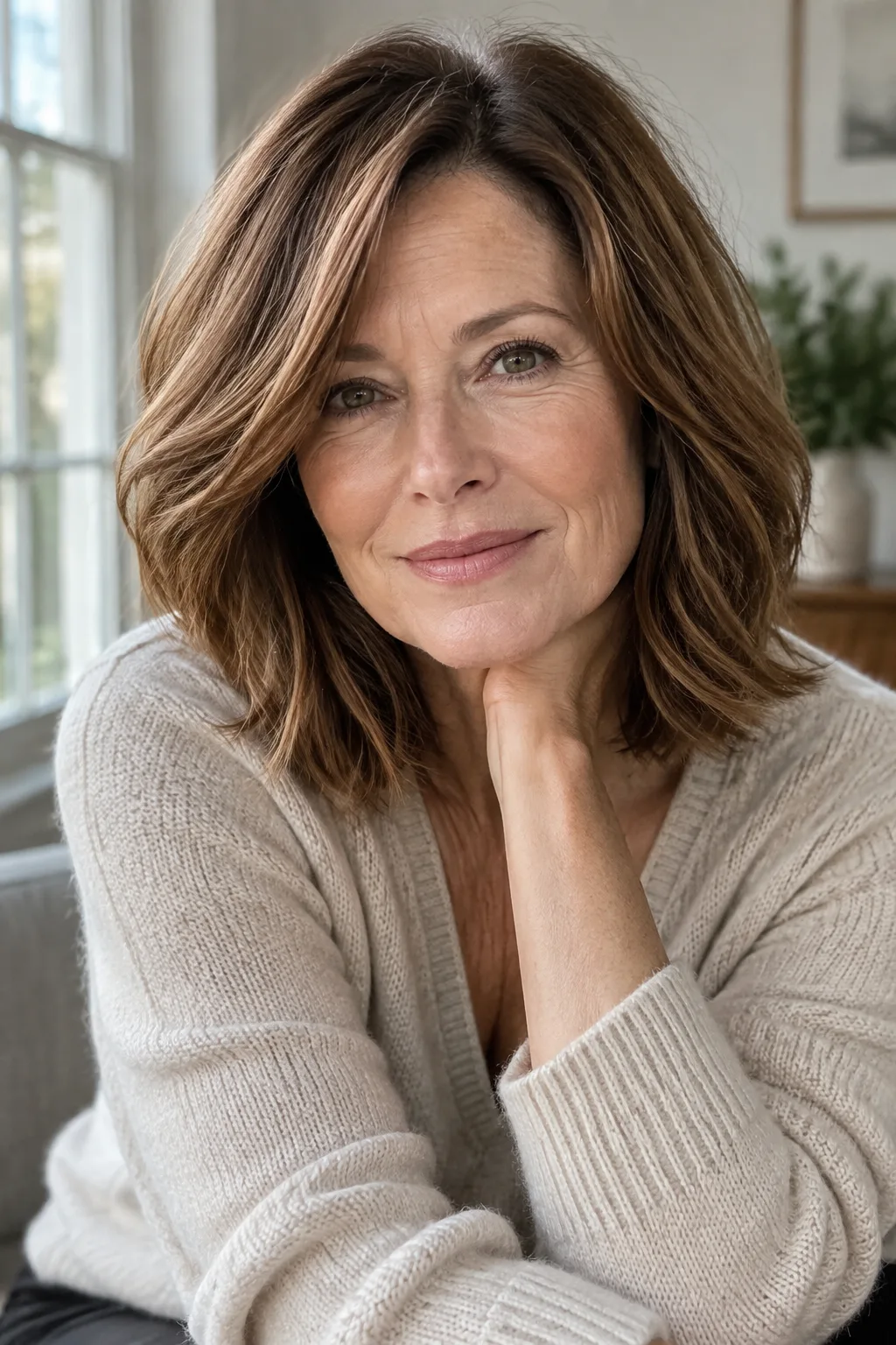 Soft Layered Lob hairstyle